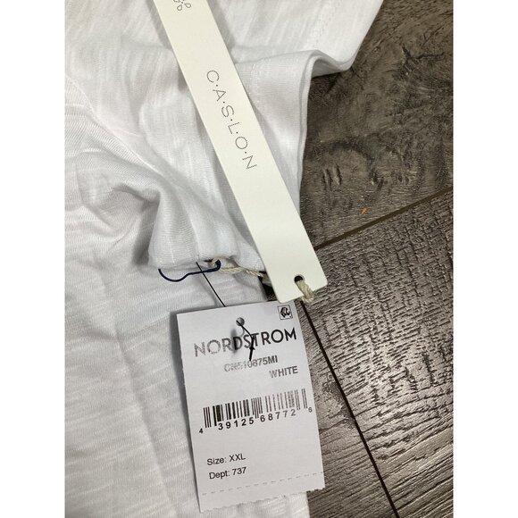 Caslon Womens White V-Neck Pocket T-Shirt XXL Outdoor Casual Wear Relax Fit NWT - Picture 7 of 9